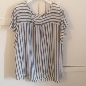 Black & White chiffon blouse - Torrid